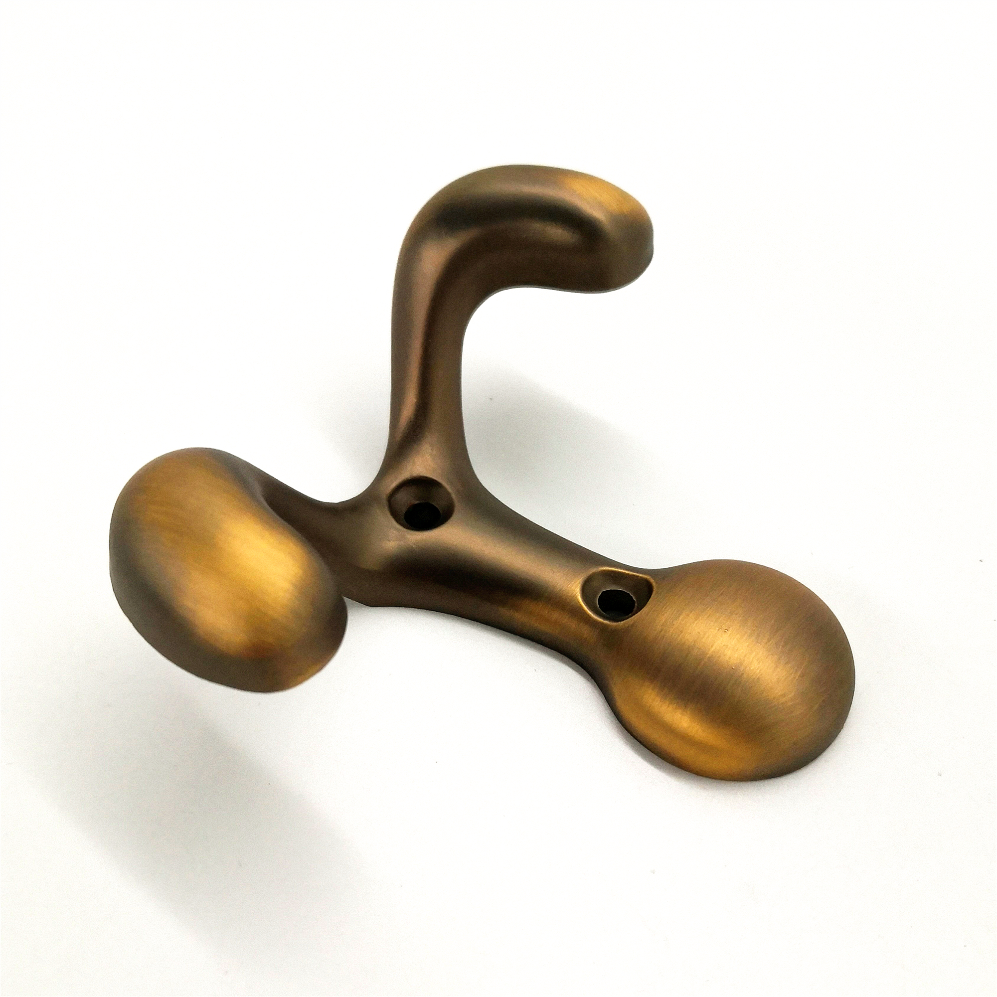 Zinc Alloy Metal Retro Wardrobe Hook Double Towel Coat Hook Hanging Black Pastoral Style Coat Hook