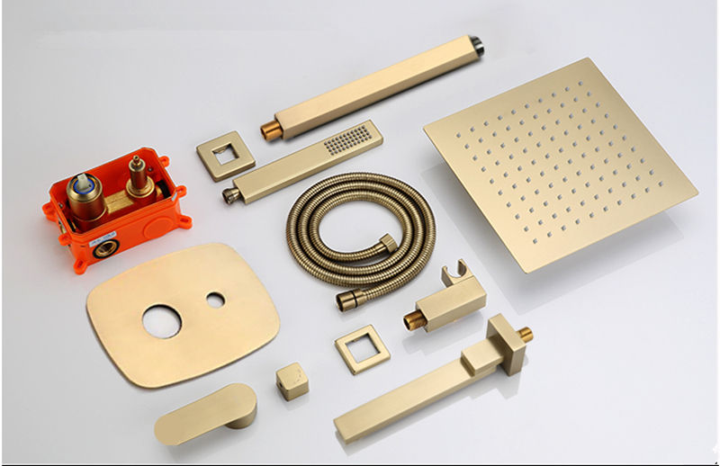 Золотая душевая система (Wall Mount)