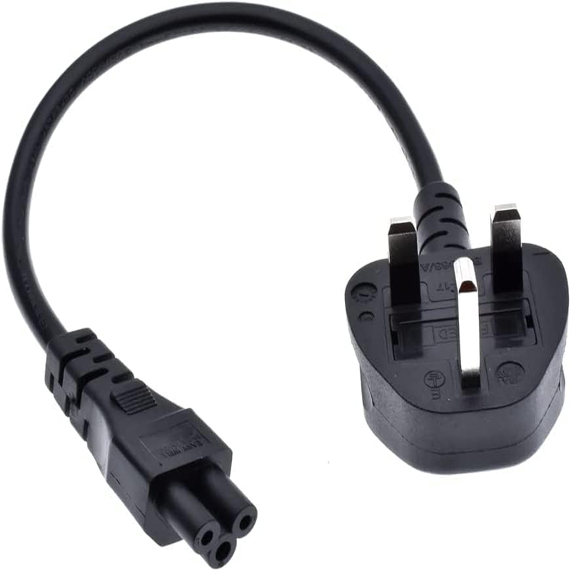 1.5m 1.8m AC UK Plug Power Cable BS to C5 Power Cable UK C5 Power Cord for Computer Laptop