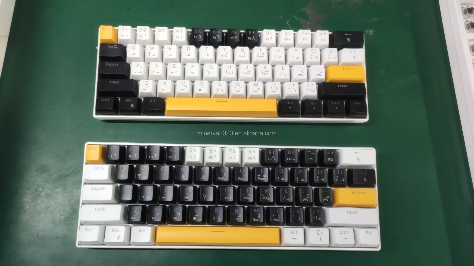 Blue Switch Gaming Keyboard 60 Percent Gamer Teclado Compact 61 Keys LED Backlit Computer PC Wired White Mechanical Keyboard