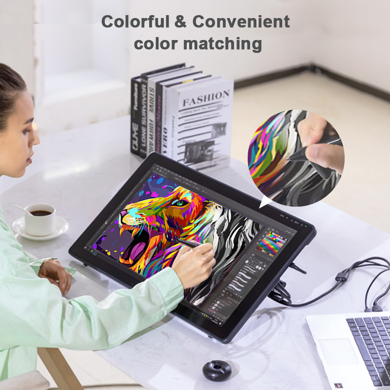 Huion Kamvas 22 Plus 21.5inch 140% SRGB Professional Drawing Monitor Graphic Tablet with Screen for Artist Designer