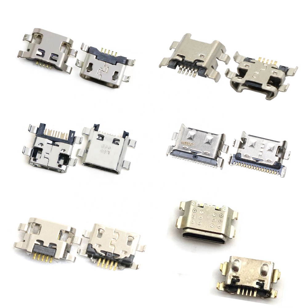 Diverse Micro USB Connectors Phone Tail Plugs and Mobile Phone Spare Parts for Charging and Data Transfer Interface