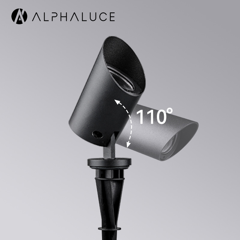 13W Ground Lighting Black Square Adjustable Angle up Down Light Spot Garden Led Spike Light