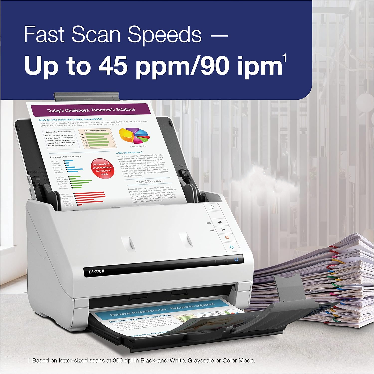 EPS0N DS-770II/775II A4 Sheet-fed High-speed Color Document Scanner
