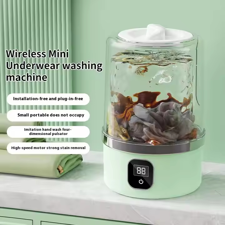 2025 New Design Mini Rechargeable Home Office Semi-Automatic Washing Machine Electric Condition Plastic Housing for Household