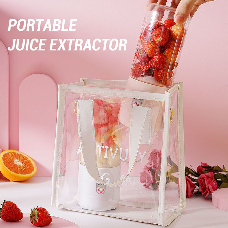 Personal Electric Mini Fruit Juice Bottle Blender Home USB Rechargeable 6 Blades Juicer Cup Machine Fruit Blender Mixer