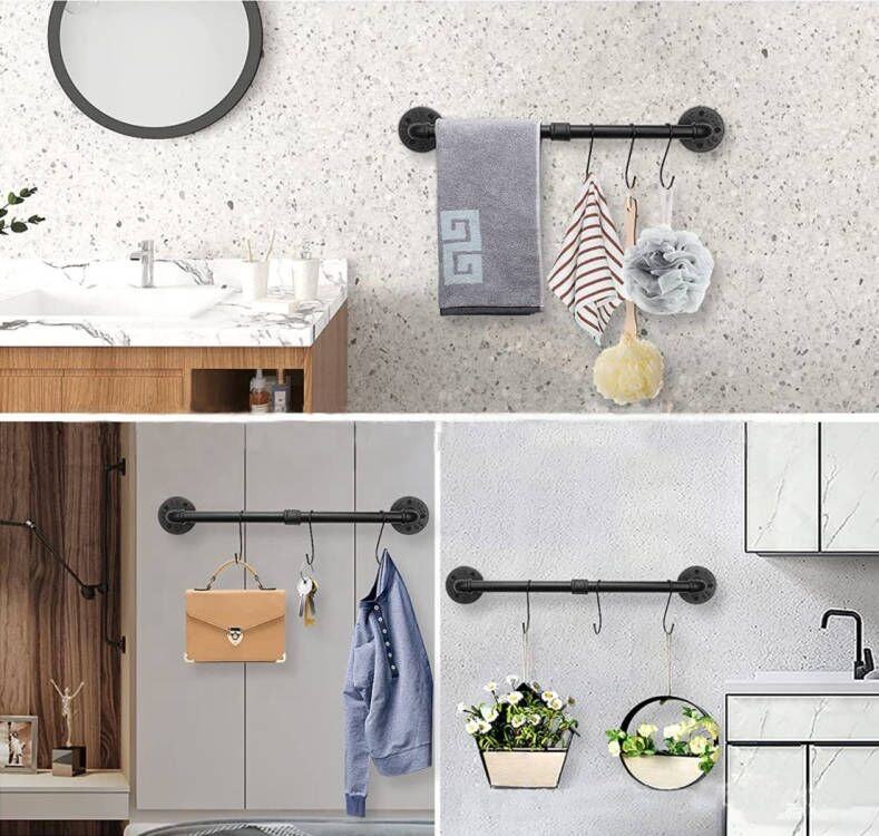 Бронзовый сантехнический набор из 5 предметов (Industrial Style)