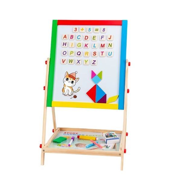 Популярный стиль «все в одном», детский деревянный мольберт, оптовая продажа, рулон бумаги и аксессуары, самые популярные игрушки для детей дошкольного возраста