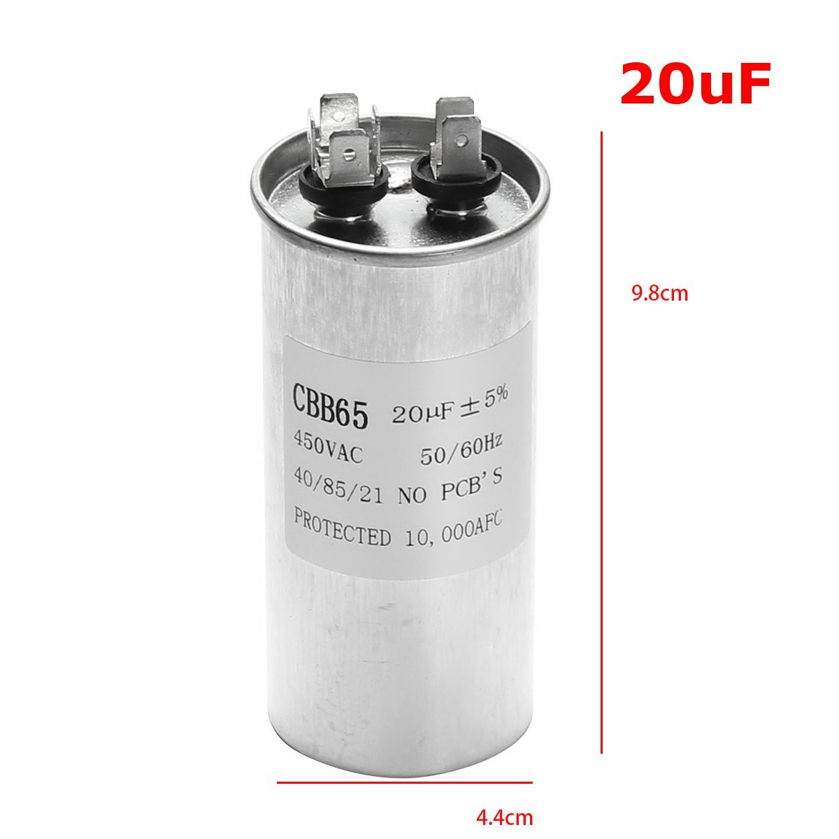 New CBB AC Motor Run Capacitor CBB65 Electric Power Source for Air Conditioning Fittings