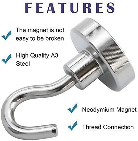 Powerful Magnetic Hooks Heavy Duty Neodymium Magnet Hook Kitchen Home Magnetic Hook