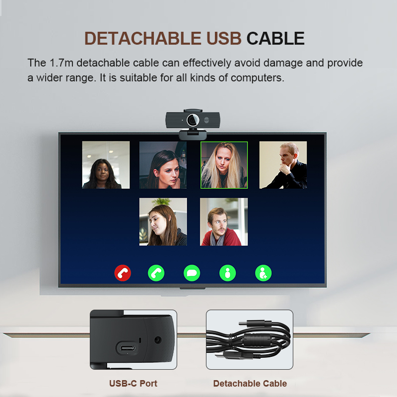 4K Mini USB CMOS H500 Web Camera Dual Stereo Microphone 8 Mega Pixels for Live Video Calls PC Streaming 1 Year Warranty Stock