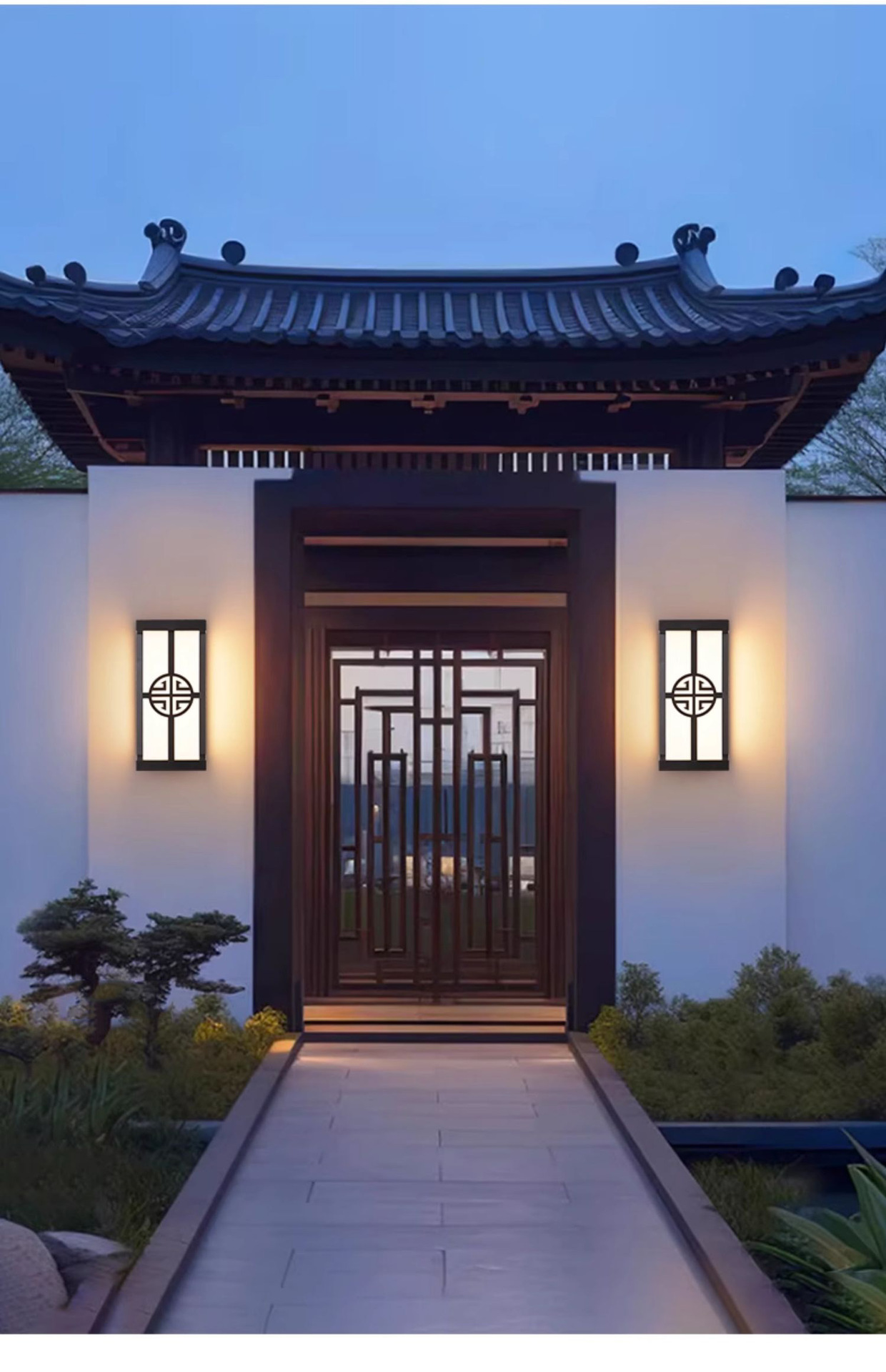 Modern Minimalist Outdoor Hotel Villa Exterior Mounted Decorative Wall Lamp Garden Sconce LED Wall Light