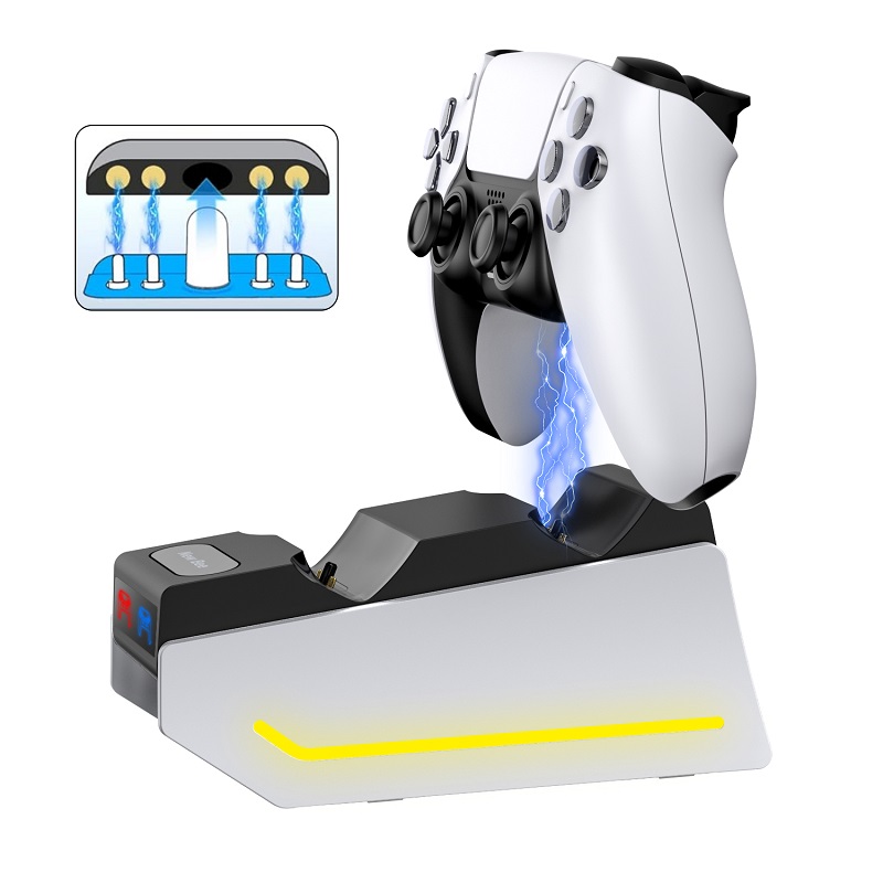 Portable Games Accessories Charger PS5 Dual Controller Control Charger Stand Dual Charging Station for Playstation 5