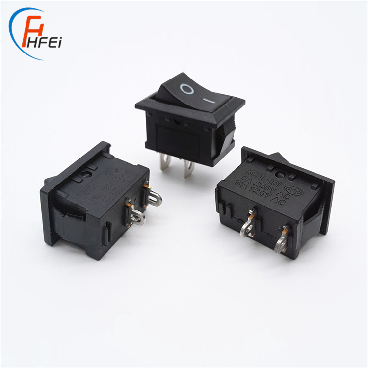 Haifei 10*15 15*21 2 Pins 3 Pins  Kcd1 10a 250v Rocker Switch T85 Mini Rocker Switch
