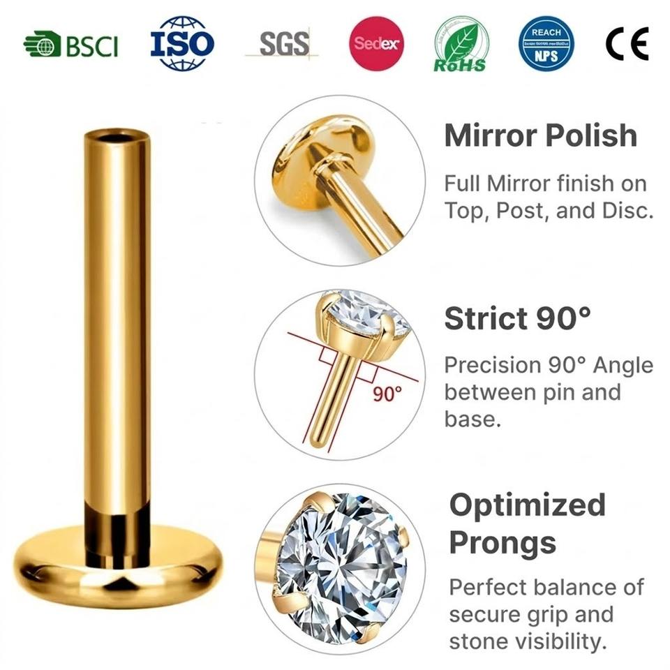 Серьга JIAXIN (Implant Grade Titanium)