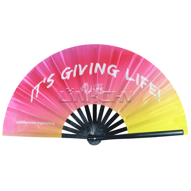 2025 New Arrivals Hand Fan Bamboo Crafts Clack Folding Large Fans Wholesale Custom logo Clap  Popping Foldable13inch Rave Fan