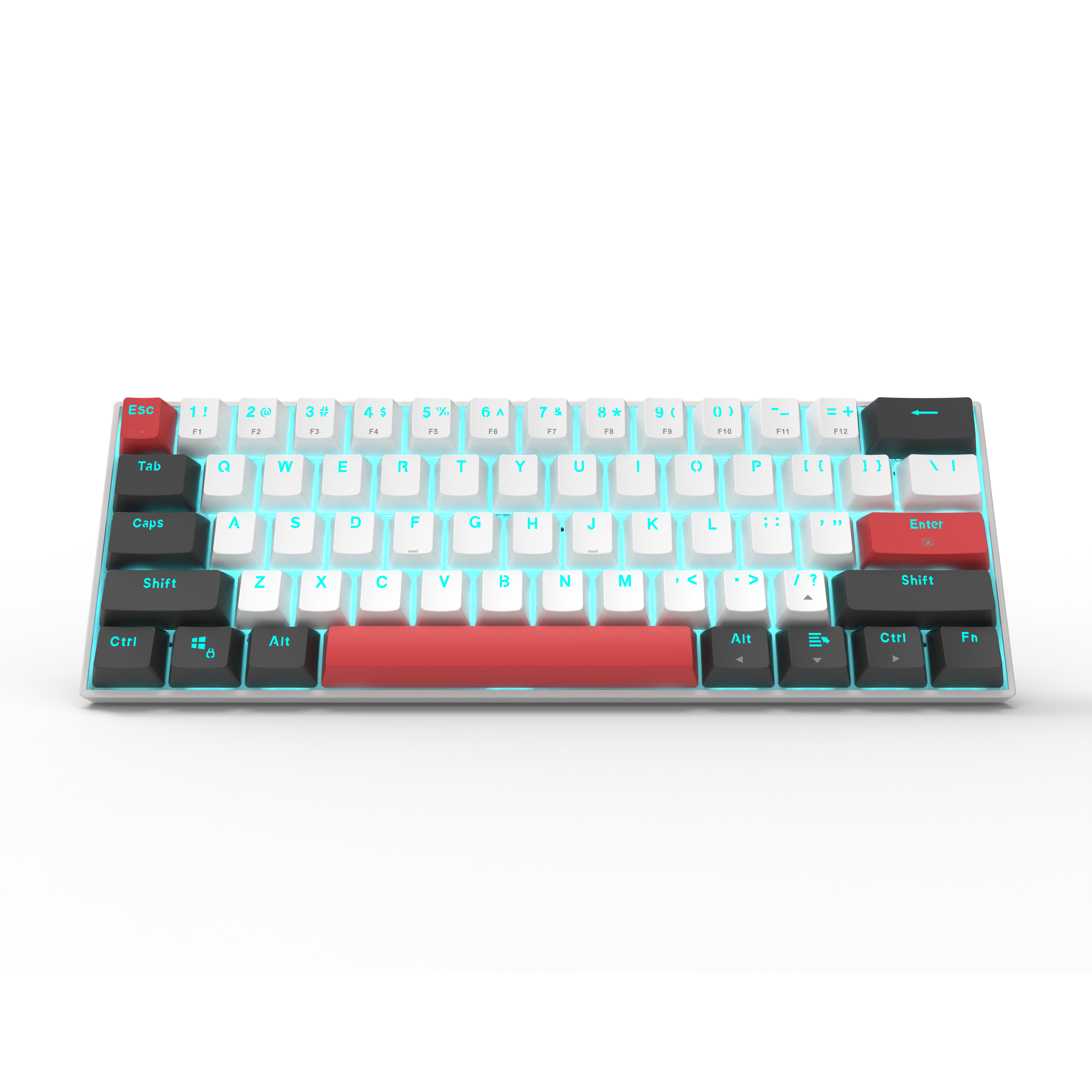 Custom Logo Wired Mechanical Keyboard Rainbow RGB 60% Hot Swap Gaming Keyboard for Gamer