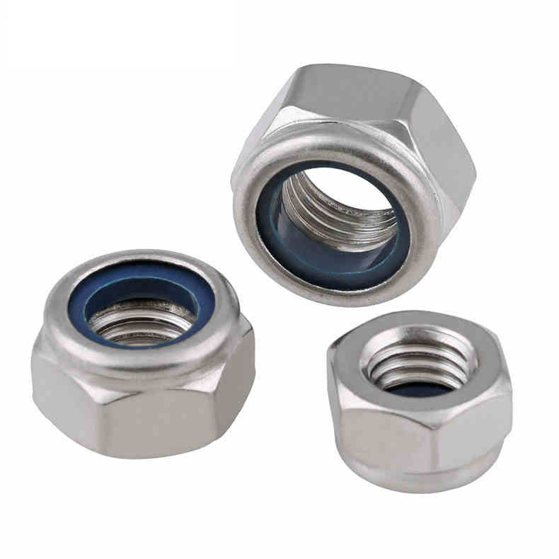 Factory Direct Price Pan Qi LM804 Industrial Stainless Steel 316 304 Self Locking Nylon Key Lock Nuts Class 4.8 6.8 Hex Right