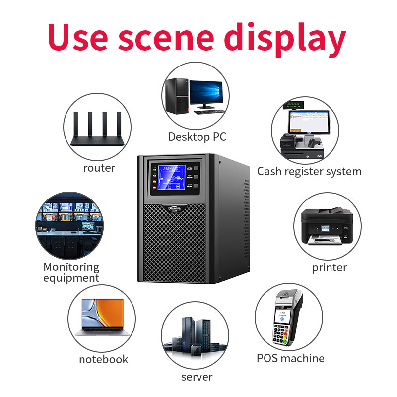 UPS Backup Power 1kva 2kva 3kva  Battery Backup Smart UPS With Digital LCD  Online UPS System