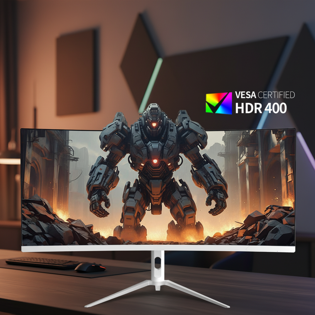 4K Curved Gaming Monitor with 1MS Response Time 34 Inch 3440*1440 165Hz HVA LED LCD  3C Certified Fast Delivery Gaming Monitor