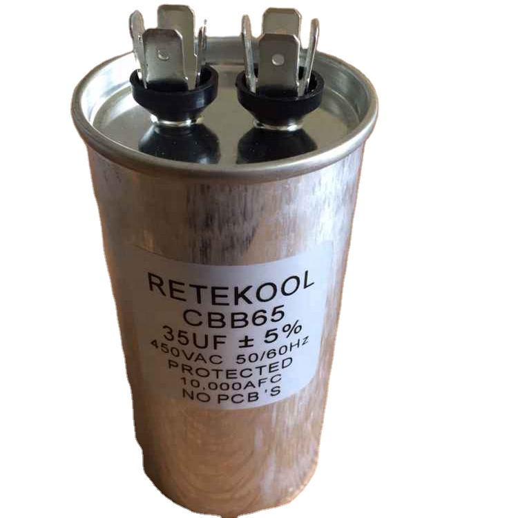 New CBB AC Motor Run Capacitor CBB65 Electric Power Source for Air Conditioning Fittings