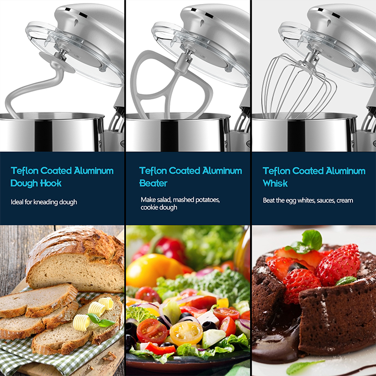 1500W Powerful Kitchen Food Processor Robot Cuisine Cooks Machine Chef Knead Dough 4 in 1 Function Stand Mixer