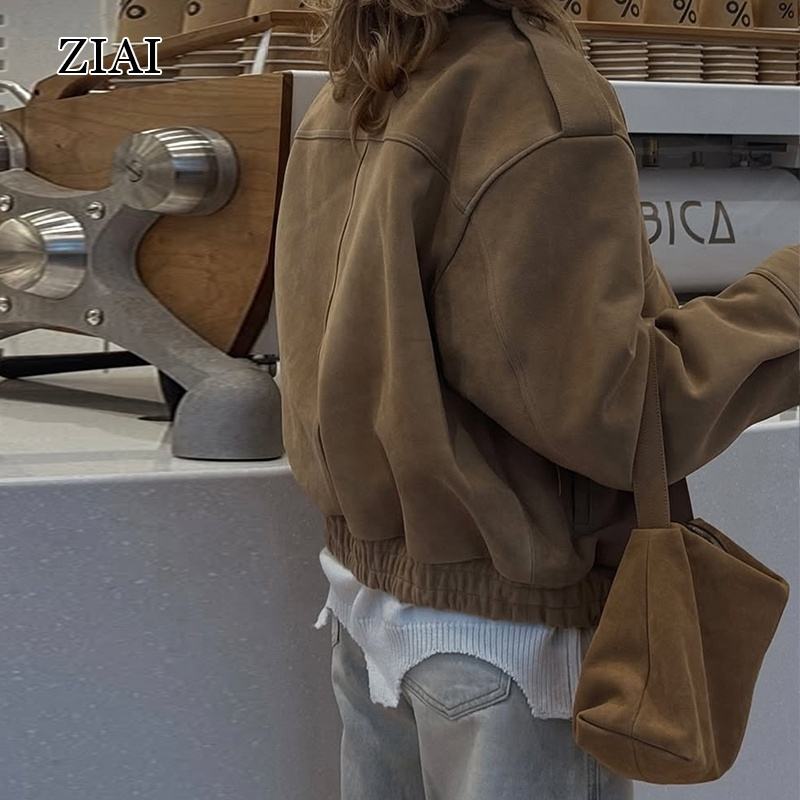 Custom Logo Suede Jacket