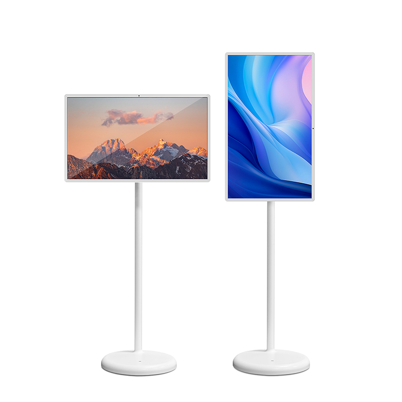 Bestie Stand Mini Portable 21.5 Inch Touch Screen Android 12 Smart TV LED-backlit HDTV Wheels Rechargeable 12V Mobile Television