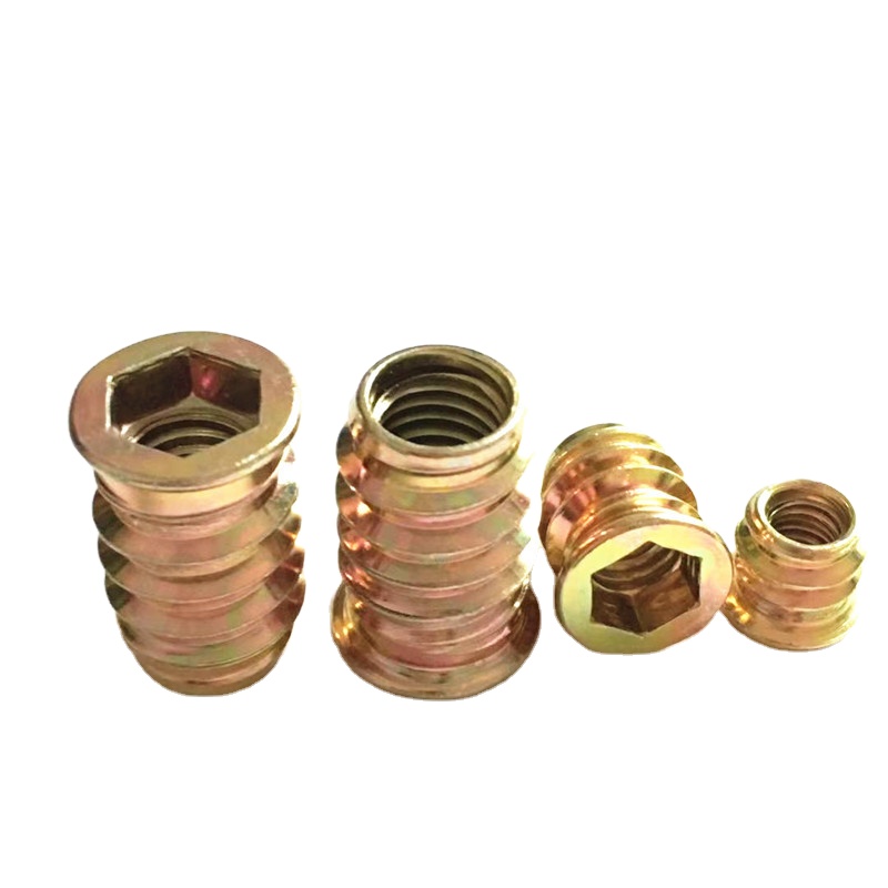 Factory Wholesale Threaded Inserts Type Rivet Nut M4 M5 M6 M8 Zinc Plated Used for Connecting Wooden Furniture