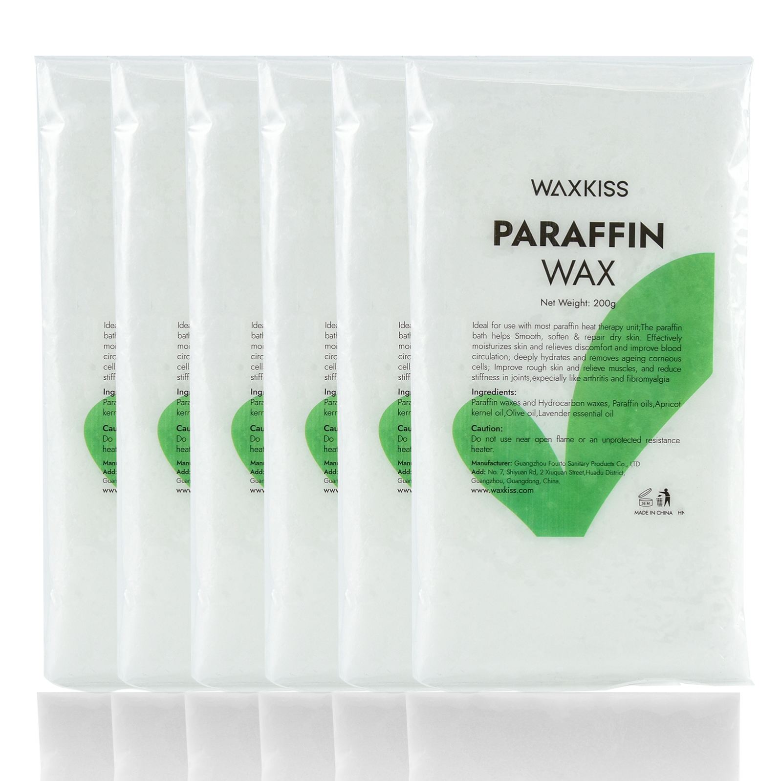 Waxkiss 200g Fully Refined Paraffin Wax Wholesale Paraffin Wax Spa Feet Hands Moisturizing Hard Bath Fir Skin Care