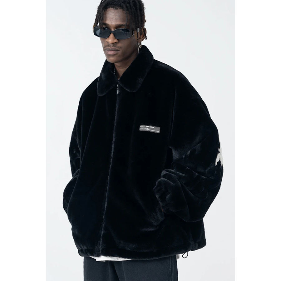 Stylish Printed Fleece Jacket
