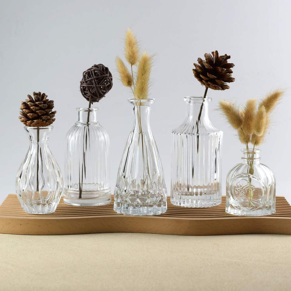 Прозрачные стеклянные вазы для бутонов (Bud Vases)