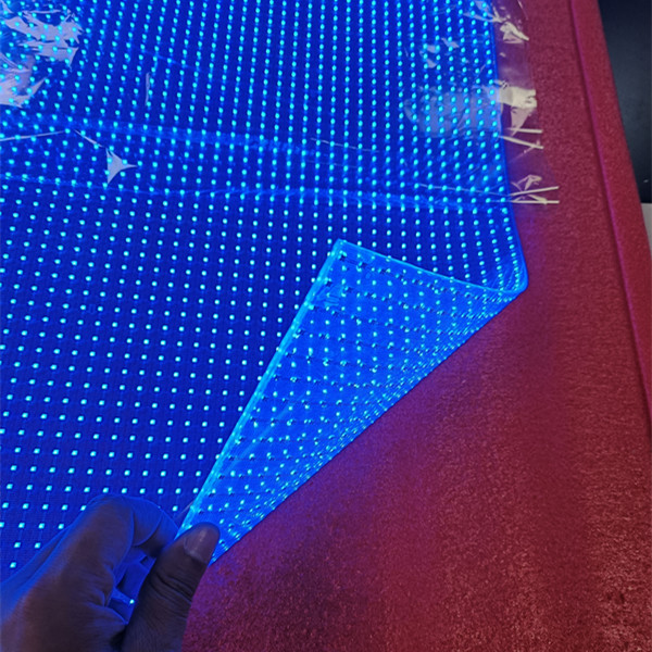 Transparent Led Screen Flexible Led Film Crystal Display Screen on Shopping Mall windows Glass Adhesive Led Advertising Panel