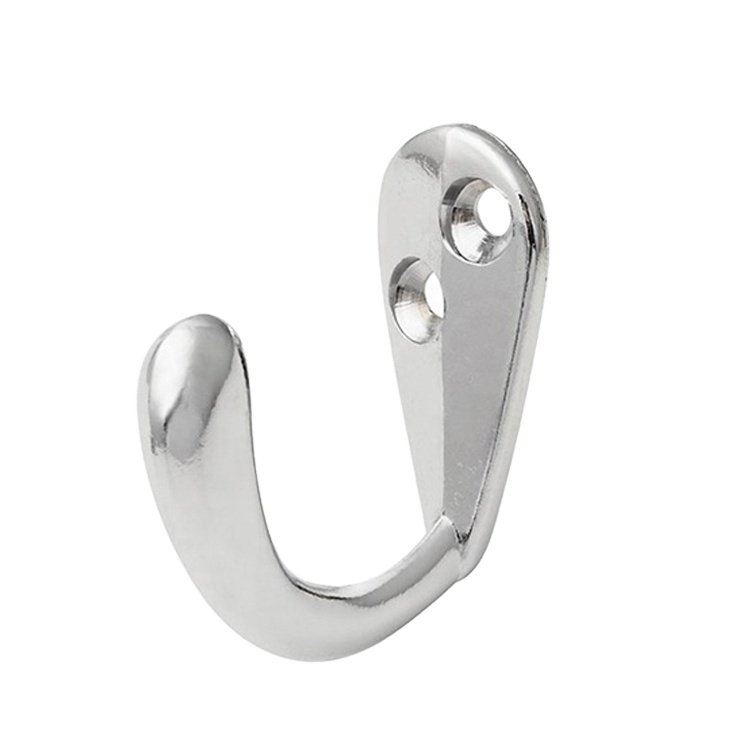 Home Decoration Zinc Alloy Silver Wall Mount Hat and Coat Hanger Rack Hooks with Screws Eco-Friendly Multifunction