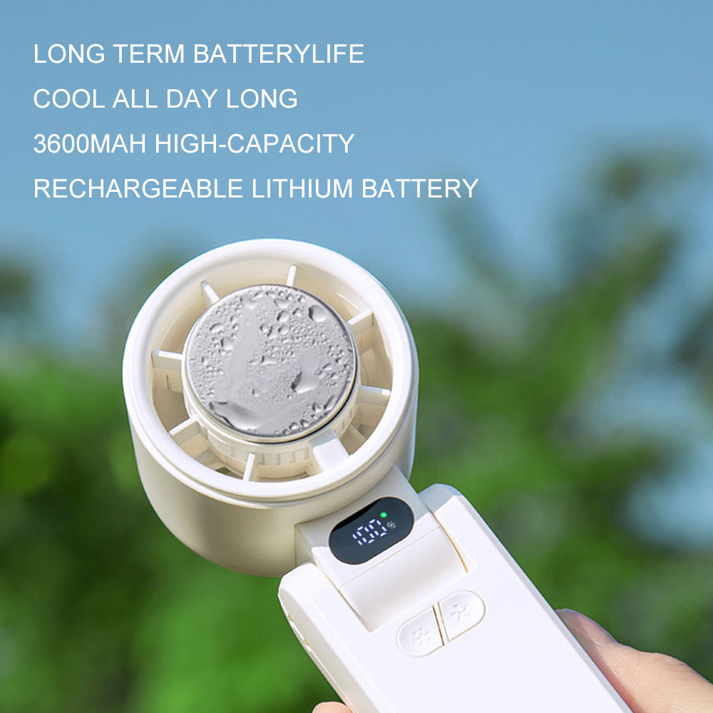 CYKE 2026 hot Refrigeration High Speed Cold Cooling Ice Compress Fan 100 Gear Adjustment Portable High Speed Handheld Fan 650