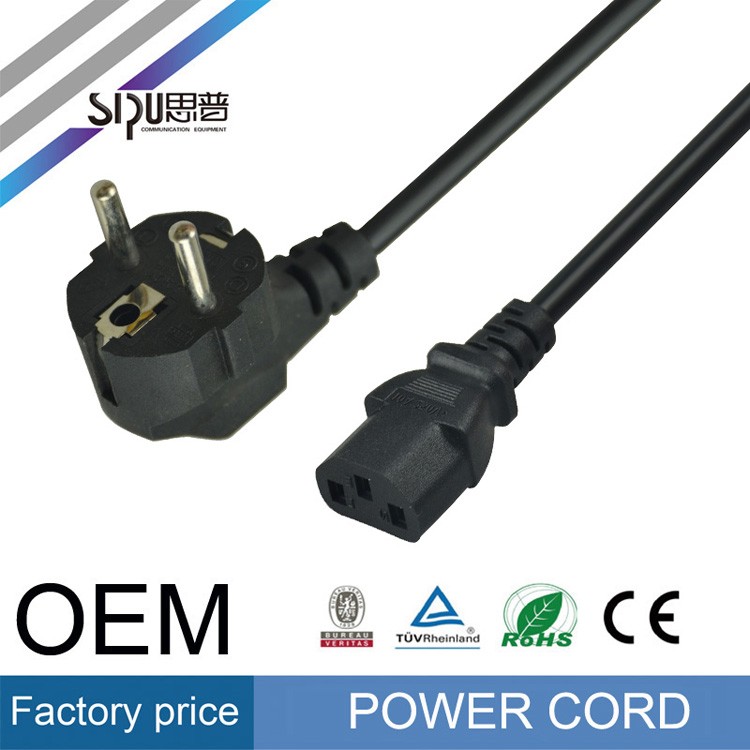 SIPU Europe C7/C14/C13 AC Power Cord with PVC Jacket for PC Computer & Monitor Female End Type IEC