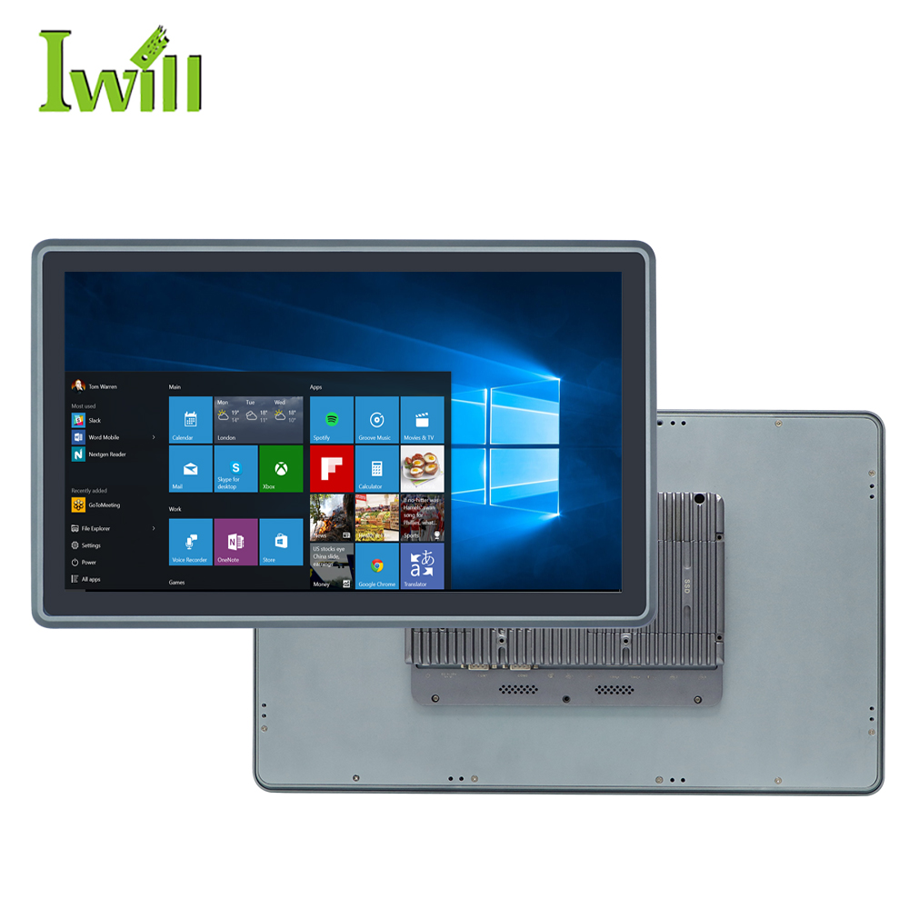 21.5 Inch All in One Computer Rugged Industrial Panel Pc J6412 I3 I5 I7 DC 9-36V 6 COM Capacitive Touch Screen