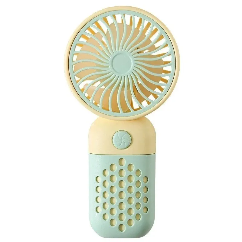 2024 Cute Mini Handheld USB & Battery Powered Eco-Friendly Outdoor Portable Low Noise Rechargeable Fan with 300mAh Battery