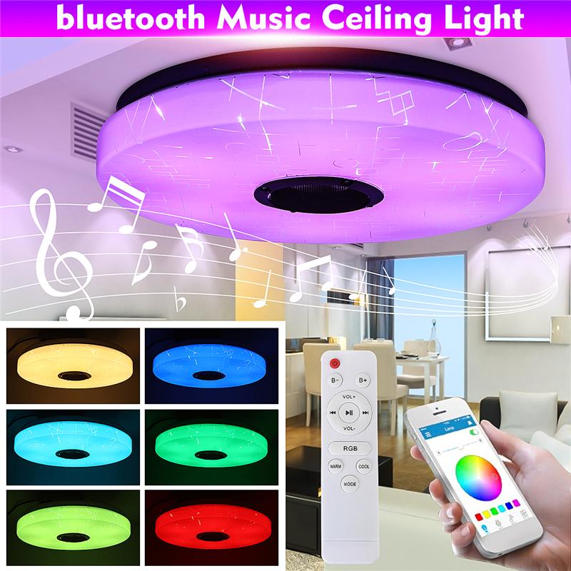 48W APP Remote RGB Color Music Lamparas Interior Round Modern Dimmable Bed Room Lighting Led Ceiling Light