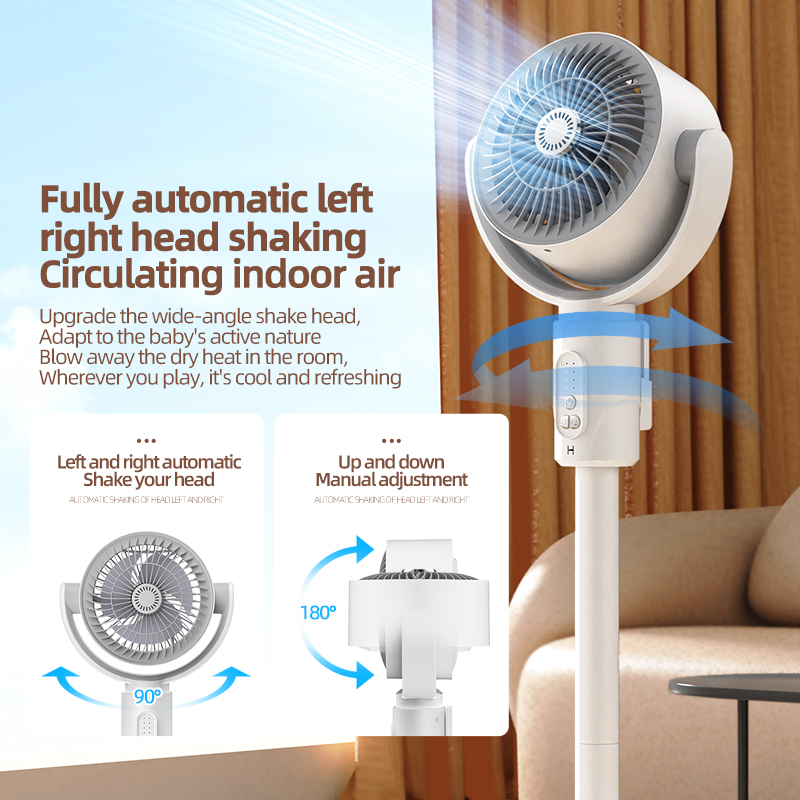 2025 New USB Floor Fan Air Circulation Cooling Fan With Remote Control Household Electric Standing Floor Fan Ventilation