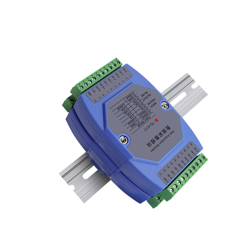 8-Channel Analog Input Module 2000V DC High Common Mode Isolation MODBUS-RTU RS485 DIN Rail Mount Industrial Data Acquisition