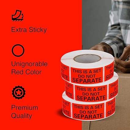 Набор красных прямоугольных наклеек (Multi-Pack)