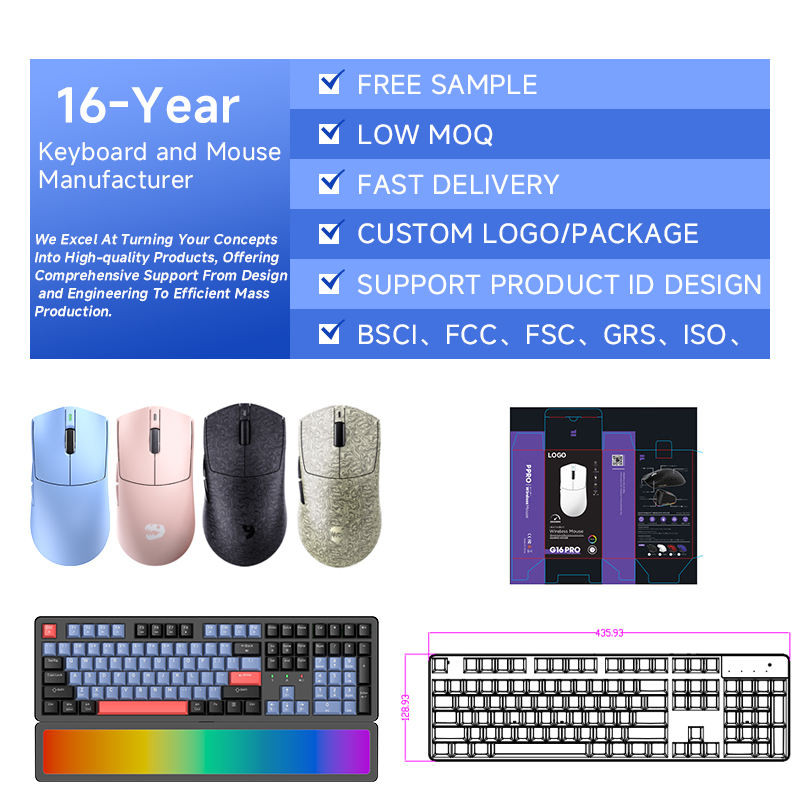 AMZ Hot Sale 60 Percent Mechanical Keyboard 60% Mini Portable Computer Compact Gamer Keyboard Blue Switch Gaming Keyboard RK61