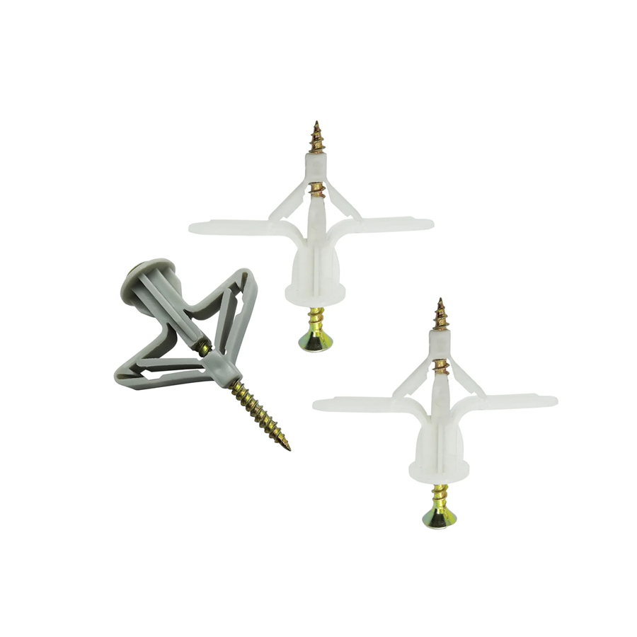 M8 Nylon Butterfly-shaped Expansion  Anchor Set Plastic Airplane Anchors Suitable for Home Renovations and Light Installations.