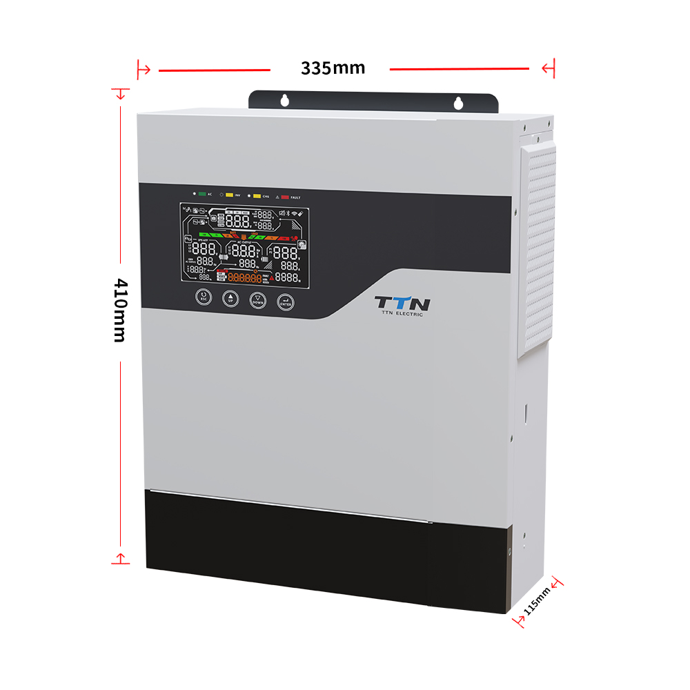 Hybrid Solar Inverter 15KW 5kW 48V 24V MPPT Mode LCD Display Off-Grid 6KW 120A 96V TvAC Inverters for Grid Integration