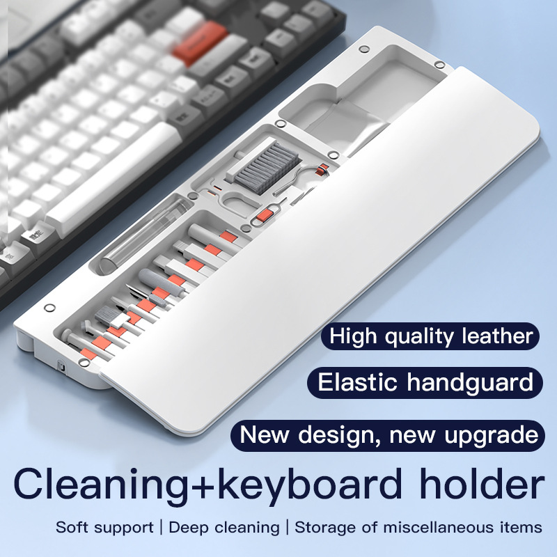 TBFIT 2025 Mechanical Keyboard Palm Rest Desktop Palm Rest Storage Box Computer Cleaning Kit Headphone Cleaning Pen