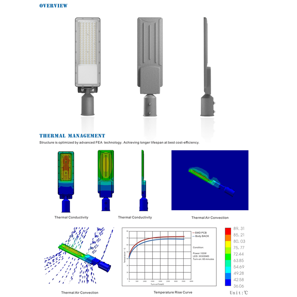 High Power Street Lights Outdoor IP65 Waterproof Aluminum StreetLights 50w 100w 150w 200w LED Street Lighting