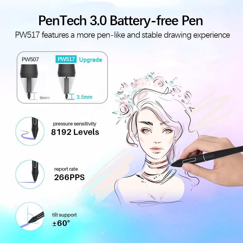 huion Kamvas 13 Interactive Pen Touch Digital Graphic Tablet Witn Screen Drawing Tablet Monitor with Stylus