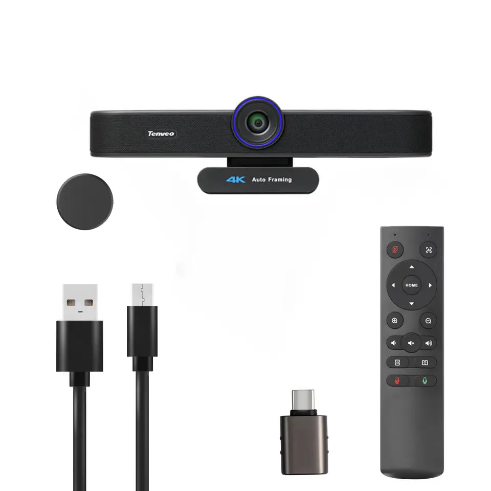 3840 2160p UHD Web Cam 1080p Plug and Play 4k Webcam for Hybrid Work Video Conferencing with Auto Framing Autotracking Functions