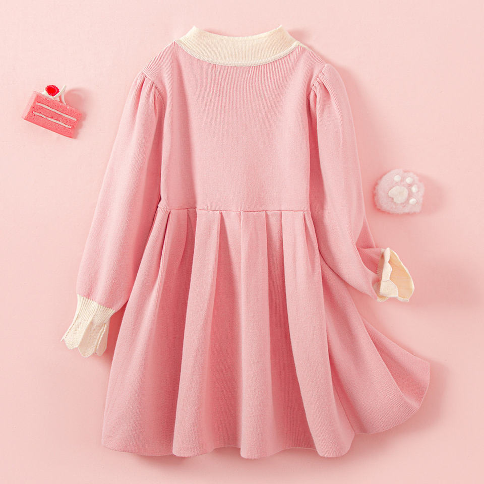 Платье Pink Knit (Floral Embroidery)